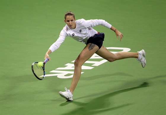 Karolína Plíková na turnaji v Dauhá.