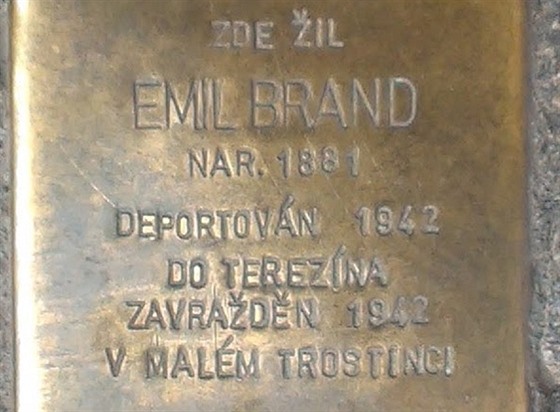 První pamětní kamen, který v Kroměříži připomíná židovskou oběť nacistického...