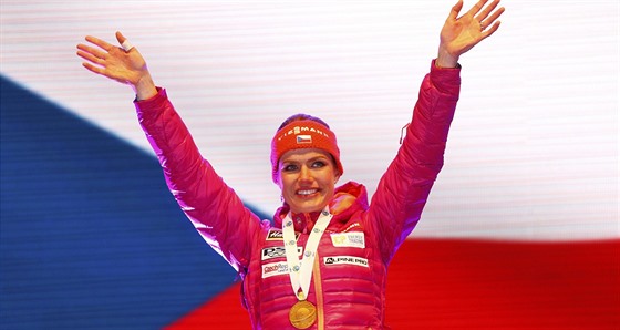 Gabriela Koukalová, mistryn svta v biatlonovém sprintu.
