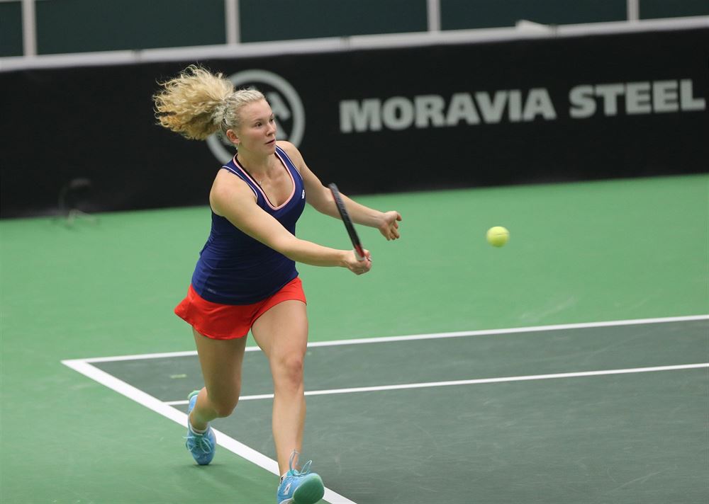 Kateina Siniaková ve tyhe Fed Cupu