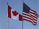 Vlajky USA a Kanady. (7.2 2017)