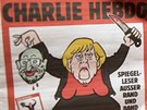 Pedvolební boj na stránkách nmeckého vydání satirického asopisu Charlie Hebdo