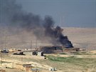 Irácké jednotky nedaleko západních tvrtí Mosulu (19. února 2017)