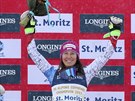 Závod alpské kombinace na mistrovství svta ve výcarském Svatém Moici...