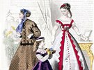 Viktoriánská móda na ilustraci z roku 1866