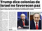Pátení íslo listu El Nacional, ve kterém se místo Donalda Trumpa objevil...