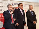 Ministi Richard Brabec a Jan Mládek pi slavnostním zahájení veletrhu emeslo...