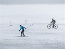 Ledového maratonu na Lipn se zúastnili bci, bkai i cyklisté.