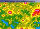 Mapa sv�teln�ho zne�i�t�n� v �esk� republice - matematick� model vytvo�en�...