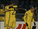 Fotbalisté Rostova se radují ze vsteleného gólu proti Spart.