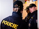 Policejní kontroly na ubytovně v Rychnově nad Kněžnou.