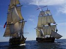Plachetnice La Grace na z�vodech Tall ship race.