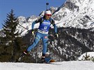 Francouzská biatlonistka Anais Chevalierová na trati sprintu na MS v...