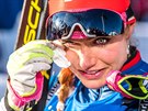 Dojatá Gabriela Koukalová po triumfu ve sprintu na MS v Hochfilzenu.