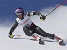 Francouzská lyaka Tessa Worleyová na trati obího slalomu na MS ve Svatém...