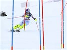 Lindsey Vonnová na trati slalomu v kombinaci ve Svatém Moici