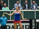 Karolína Plíková a její return proti Garbine Muguruzaové