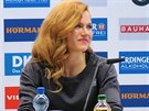 Gabriela Koukalová na tiskové konferenci