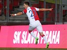 IRÁ RADOST. Slávistický kanonýr Milan koda slaví gól do jihlavské sít.