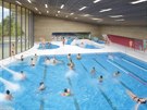 Vizualizace nové lounské plavecké haly, jak ji vypracovali architekti.