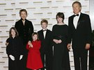 Annette Beningová, její manelem Warren Beatty a jejich tyi dti (Washington,...
