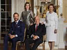 Norská královská rodina: korunní princ Haakon, princezna Martha Louise, král...
