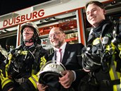 Martin Schulz agituje mezi hasii v Duisburgu