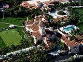 Trumpv floridsk resort Mar-a-Lago na pohledu z letadla