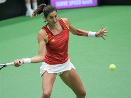 Garbine Muguruzaov v utkn Fed Cupu proti Barboe Strcov