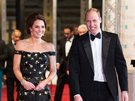 Vévodkyn Kate a princ William na udílení cen BAFTA (Londýn, 12. února 2017)