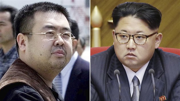 Severokorejský vdce Kim ong-un (vpravo) a jeho bratr Kim ong-nam.