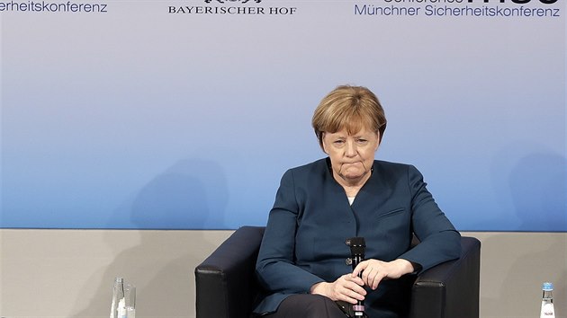 Nmeck kanclka Angela Merkelov na bezpenostn konferenci v Mnichov (18. nora 2017)