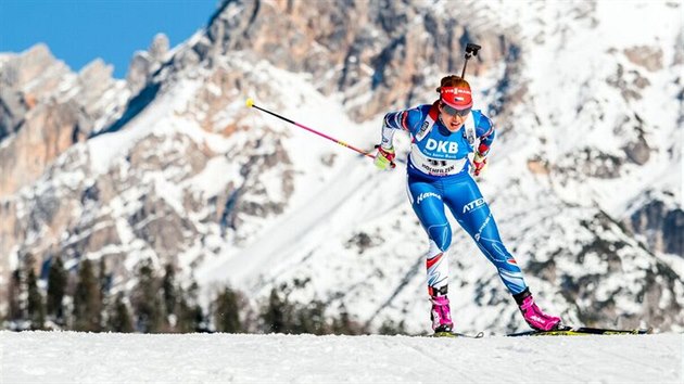 Gabriela Koukalov ve vytrvalostnm zvodu na MS v Hochfilzenu