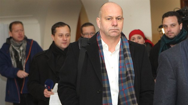 Martin Dědic u Krajského soudu v Ostravě (14. února 2017).