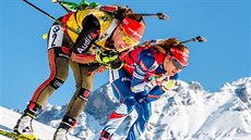 Gabriela Koukalová a Laura Dahlmeierová, dv nejlepí biatlonistky z MS v...