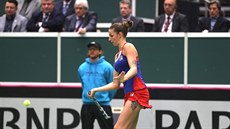 Karolína Plíková a její return proti Garbine Muguruzaové