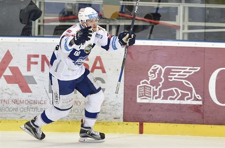 HATTRICK HERO. Martin Doekal z Komety Brno v utkn s Chomutovem.