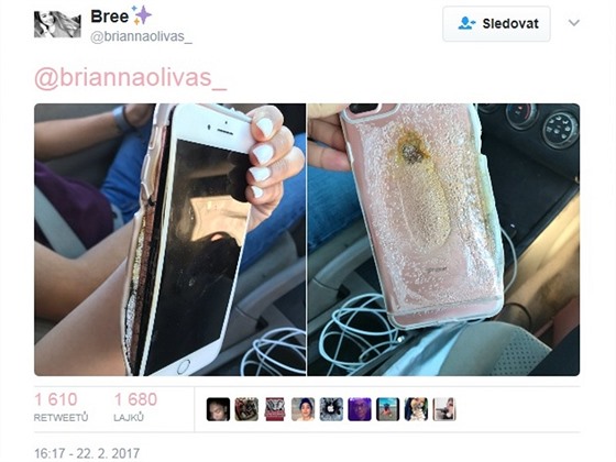 iPhone 7 Plus explodoval uivatelce pi nabíjení poté, co jej reklamovala v...