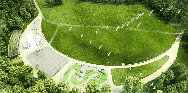 Návrh na budoucí podobu území kolem eky Labe.