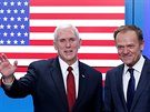 Americký viceprezident Mike Pence se v Bruselu setkal s pedsedou Evropské rady...