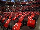 Mítink tureckého premiéra Binaliho Yildirima v Oberhausenu, kde nmecké Turky...