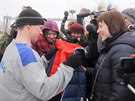 Ruský opoziní aktivista Ildar Dadin po proputní z vzení Rubcovsk v...