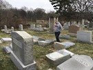 Poniený idovský hbitov ve Filadelfii (26. února 2017)