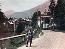 Starý Smokovec ve Vysokých Tatrách na blíe nedatované fotografii