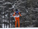 Venezuelsk bec na lych Adrian Solano v kvalifikaci sprintu na mistrovstv...