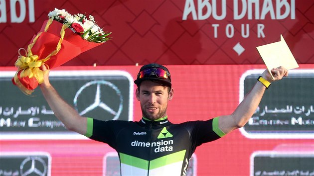 Mark Cavendish slav vtzstv v prvn etap zvodu Kolem Ab Zab.