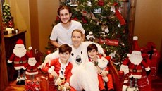 Céline Dion se svými syny o Vánocích (2016)
