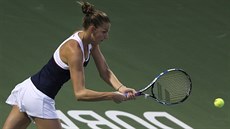 Karolína Plí�ková na turnaji v Dubaji.