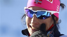 Marit Björgenová slaví titul mistryn� sv�ta ve skiatlonu.
