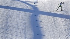 STOUPÁNÍ. Momentka ze skiatlonu mu na mistrovství svta v Lahti